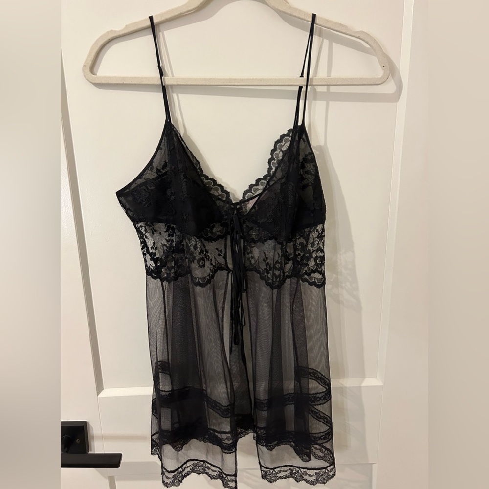 vintage victoria secret sheer lace top